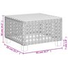 vidaXL Garden Table Black 55x55x36 cm Poly Rattan Acacia Wood