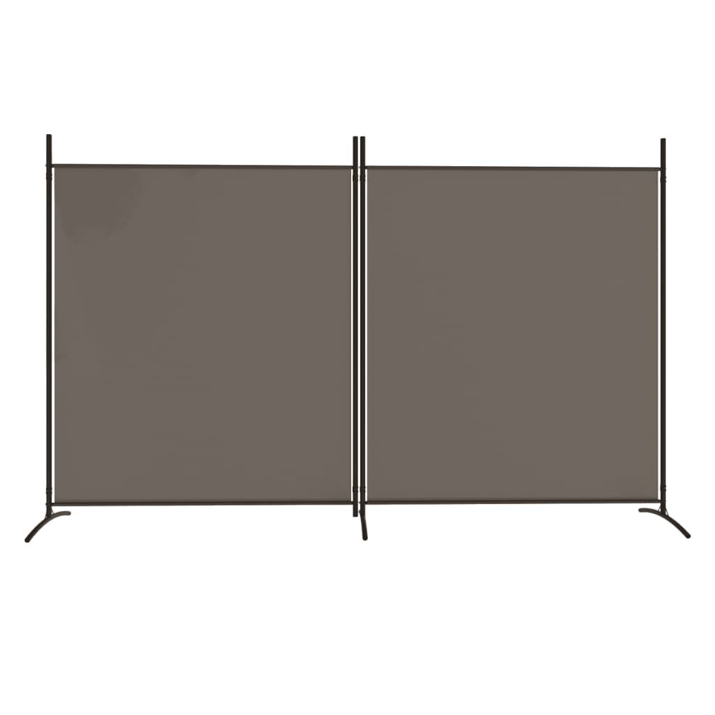 vidaXL 2-Panel Room Divider Anthracite 348x180 cm Fabric