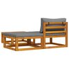 vidaXL 3 Piece Garden Lounge Set with Cushions Solid Acacia Wood