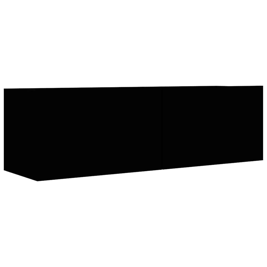 vidaXL TV Cabinet Black 100x30x30 cm Engineered Wood