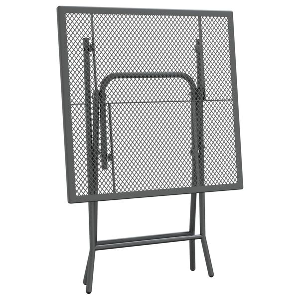 vidaXL 3 Piece Garden Dining Set Expanded Metal Mesh Anthracite