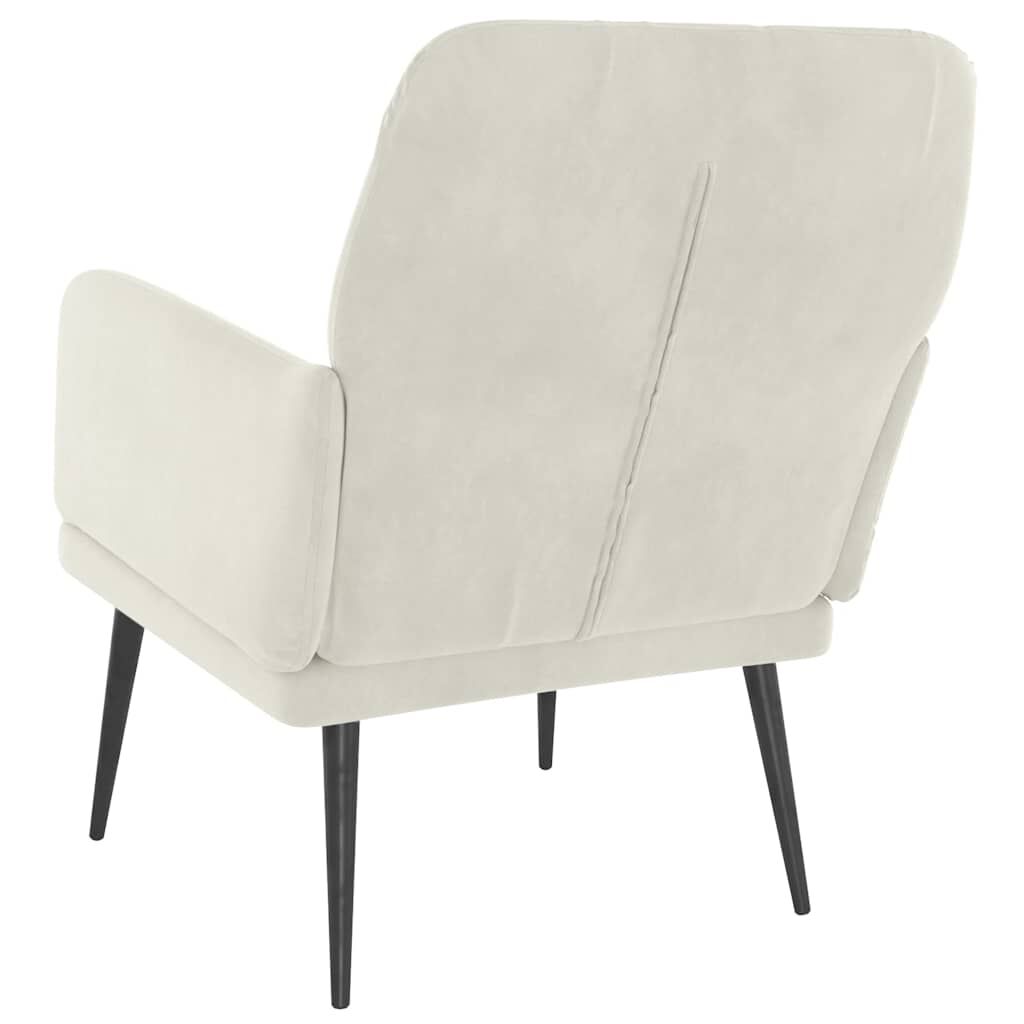 vidaXL Armchair Cream 62x79x79 cm Velvet