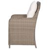 vidaXL Outdoor Chairs with Cushions 2 pcs Poly Rattan Brown