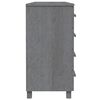 vidaXL Sideboard HAMAR Dark Grey 113x40x80 cm Solid Wood Pine