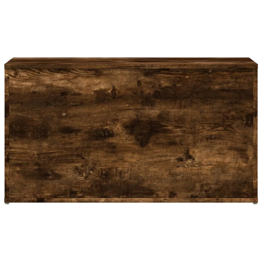 vidaXL Storage Chest Smoked Oak 84x42x46 cm Engineered Wood