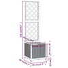 vidaXL Garden Planter with Trellis Blue Grey 40x40x136 cm PP