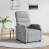 vidaXL Recliner Chair Light Grey Fabric