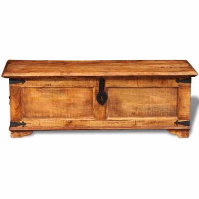 vidaXL Storage Chest Rough Mango Wood