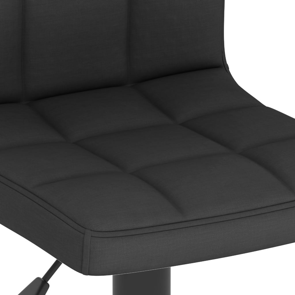 vidaXL Bar Stools 2 pcs Black Fabric