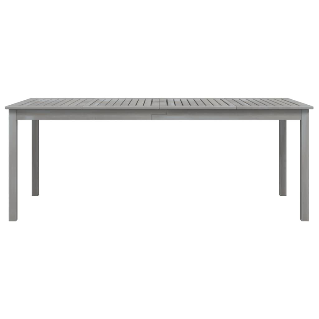 vidaXL Garden Table Grey 200x100x75 cm Solid Wood Acacia