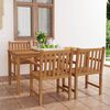vidaXL 5 Piece Garden Dining Set 160x80 cm Solid Teak Wood