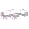 vidaXL 9 Piece Garden Sofa Set with Cushions Grey Poly Rattan