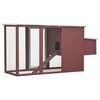 vidaXL Outdoor Chicken Cage Hen House with 1 Egg Cage Brown Wood
