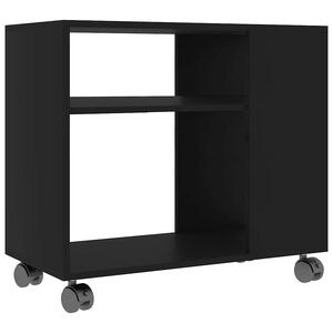 vidaXL Side Table Black 70x35x55 cm Engineered Wood