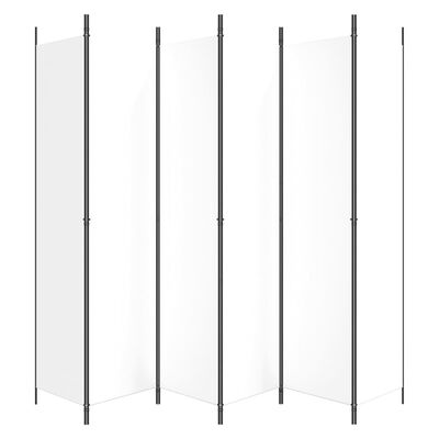 vidaXL 6-Panel Room Divider White 300x220 cm Fabric, white vidaXL 6-Panel Room Divider White 300x220 cm Fabric