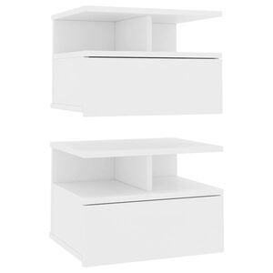 vidaXL Floating Nightstands 2 pcs White 40x31x27 cm Engineered Wood