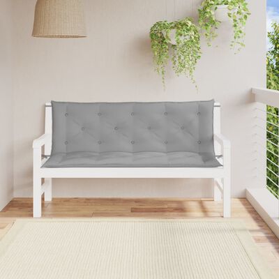 vidaXL Garden Bench Cushions 2pcs Grey 150x50x7cm Oxford Fabric