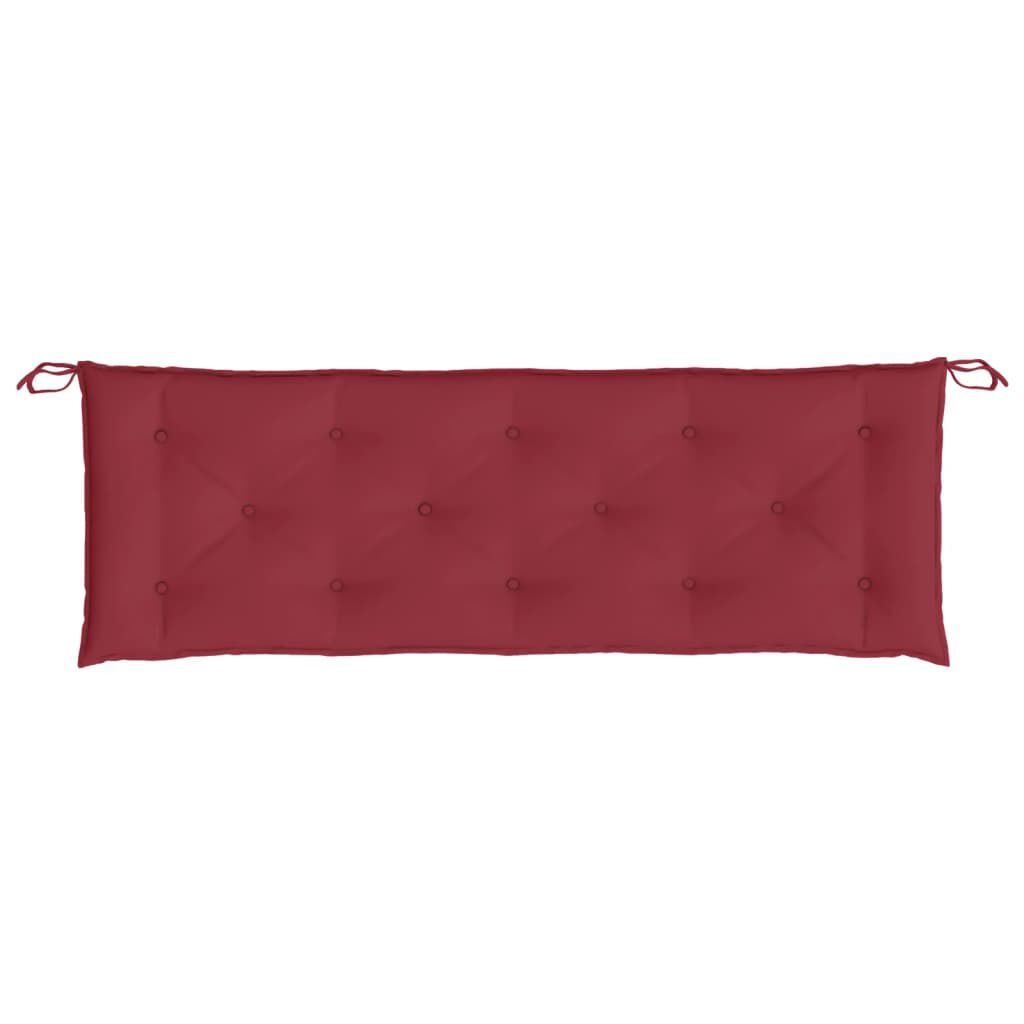 vidaXL Garden Bench Cushions 2pcs Wine Red 150x50x7cm Oxford Fabric