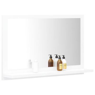 vidaXL Bathroom Mirror White 60x10.5x37 cm Engineered Wood, white vidaXL Bathroom Mirror White 60x10.5x37 cm Engineered Wood