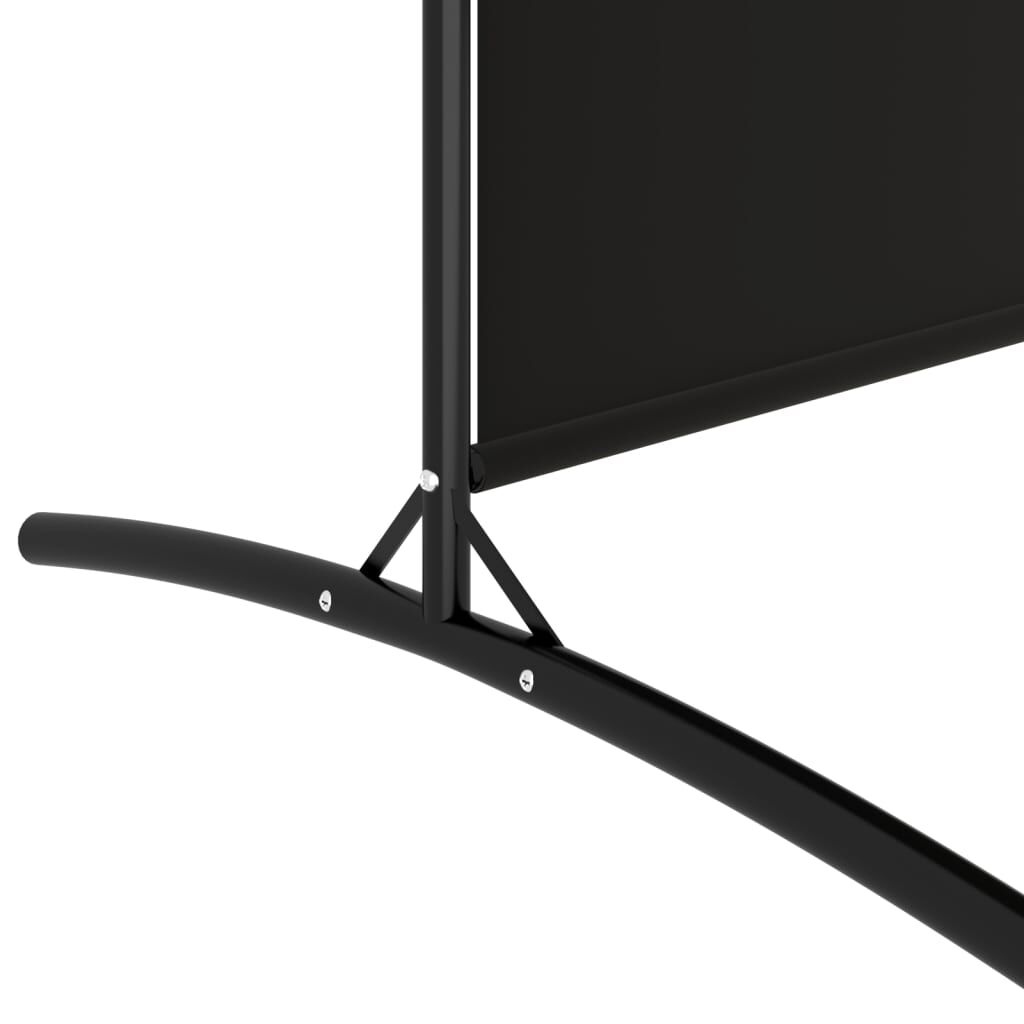 vidaXL 2-Panel Room Divider Black 175x180 cm Fabric