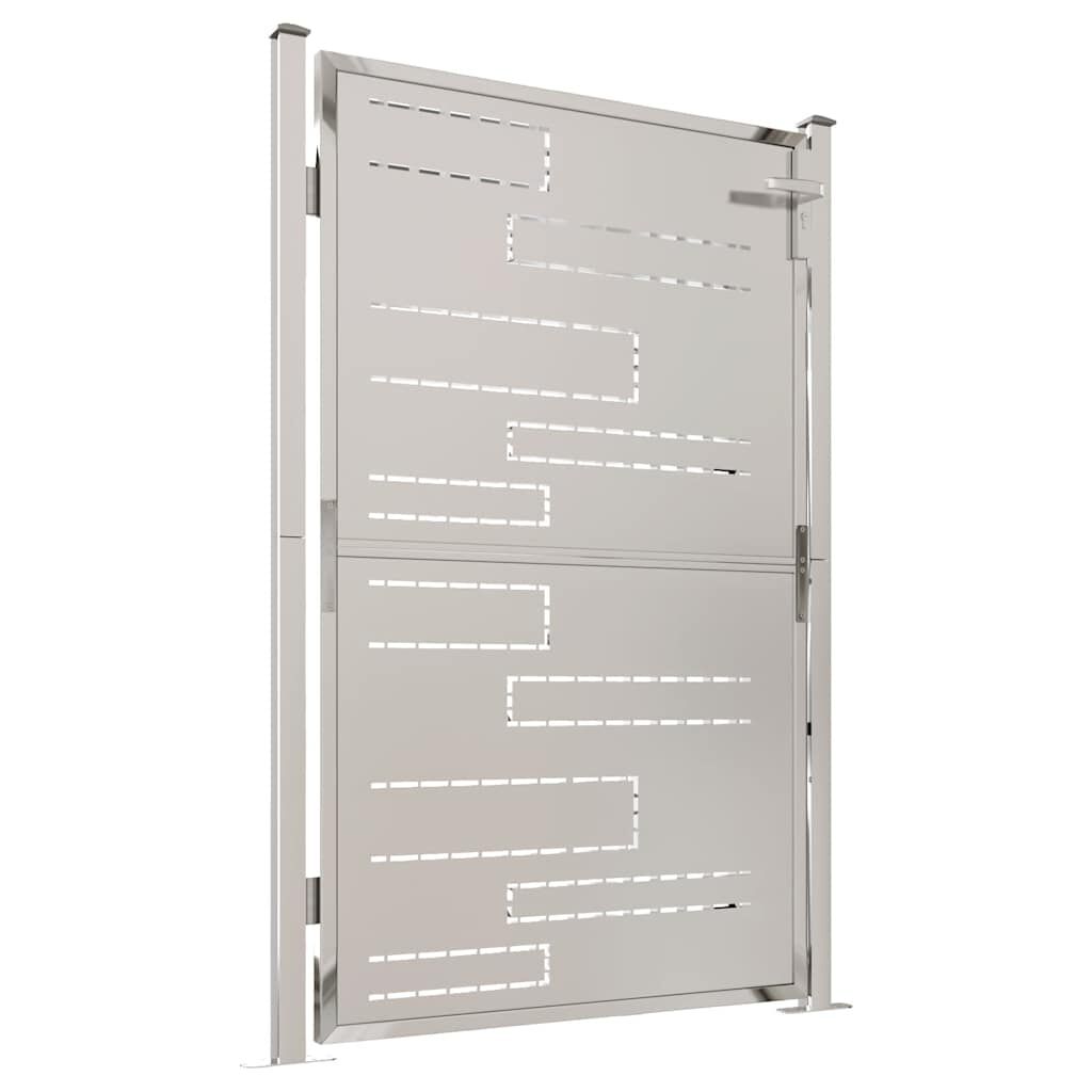 vidaXL Garden Gate 100x150 cm Stainless Steel