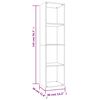 vidaXL Book Cabinet/TV Cabinet Sonoma Oak 36x30x143 cm Engineered Wood