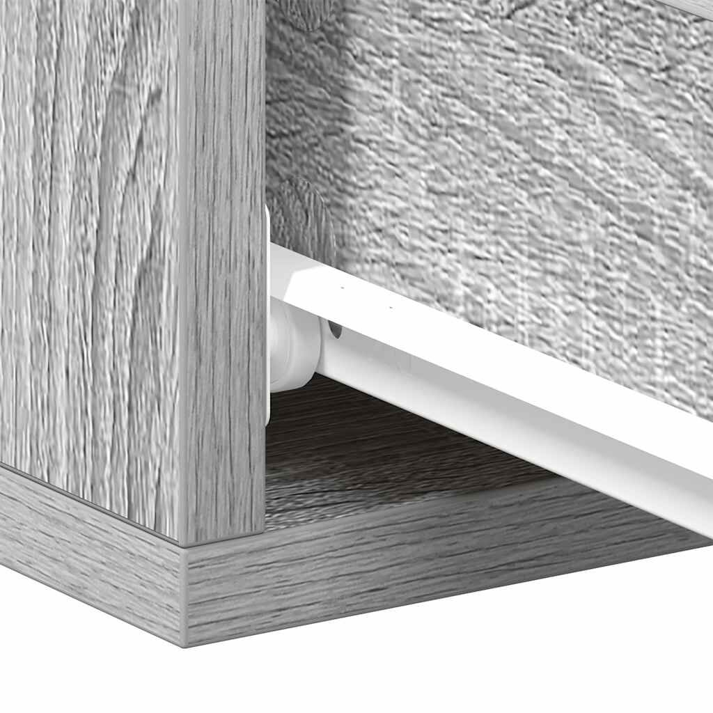 vidaXL Floating Nightstands 2pcs Grey Sonoma 40x30x15cm Engineered Wood