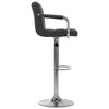 vidaXL Bar Stool Dark Grey Fabric