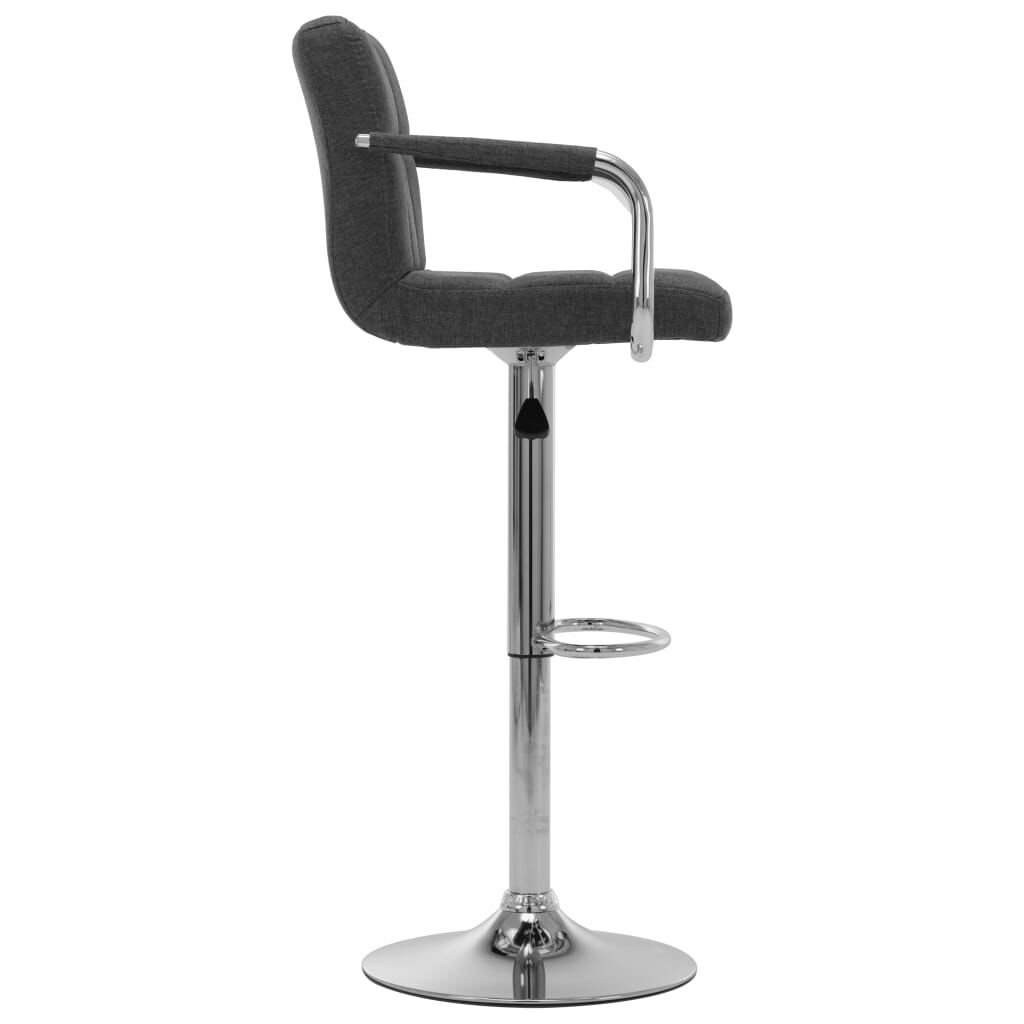 vidaXL Bar Stool Dark Grey Fabric