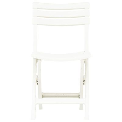 vidaXL Folding Garden Chairs 2 pcs Plastic White, white vidaXL Folding Garden Chairs 2 pcs Plastic White