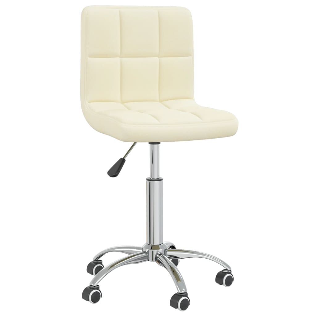 vidaXL Swivel Dining Chair Cream Fabric