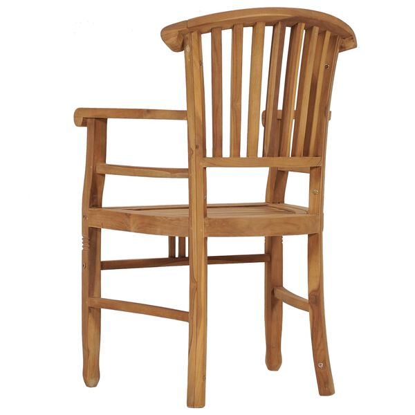 vidaXL Garden Chairs 2 pcs Solid Teak Wood