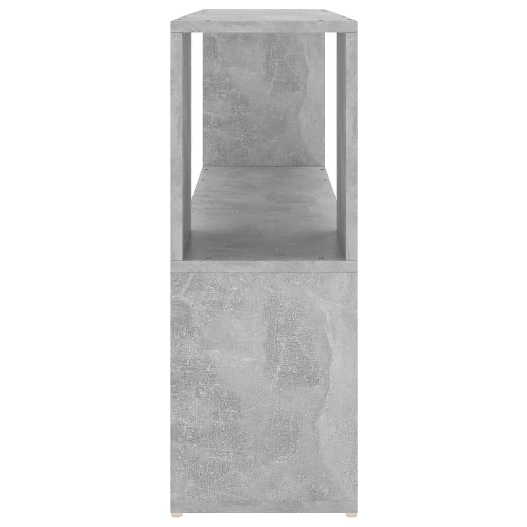vidaXL Book Cabinet Concrete Grey 100x24x63 cm Engineered Wood