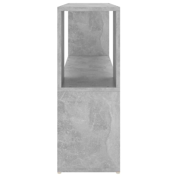 vidaXL Book Cabinet Concrete Grey 100x24x63 cm Engineered Wood