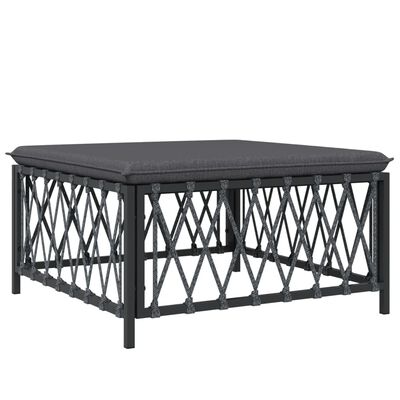 vidaXL 4 Piece Garden Lounge Set with Cushions Anthracite Steel, anthracite vidaXL 4 Piece Garden Lounge Set with Cushions Anthracite Steel