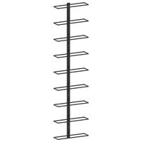 vidaXL Wall-mounted Wine Rack for 9 Bottles Black Iron