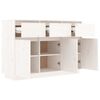 vidaXL Sideboard White 110x34x75 cm Solid Wood Pine