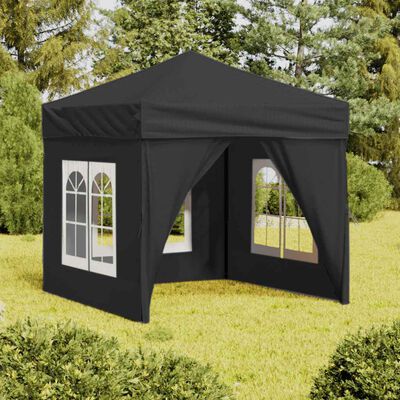 vidaXL Folding Party Tent with Sidewalls Anthracite 2x2 m, anthracite vidaXL Folding Party Tent with Sidewalls Anthracite 2x2 m