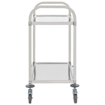 vidaXL 2-Tier Kitchen Trolley 95x45x83.5 cm Stainless Steel