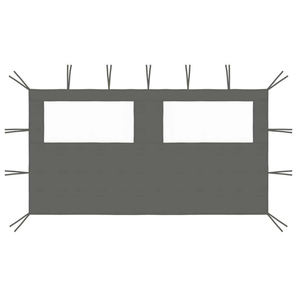 vidaXL Gazebo Sidewall with Windows 4x2 m Anthracite