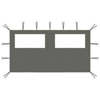 vidaXL Gazebo Sidewall with Windows 4x2 m Anthracite, anthracite vidaXL Gazebo Sidewall with Windows 4x2 m Anthracite
