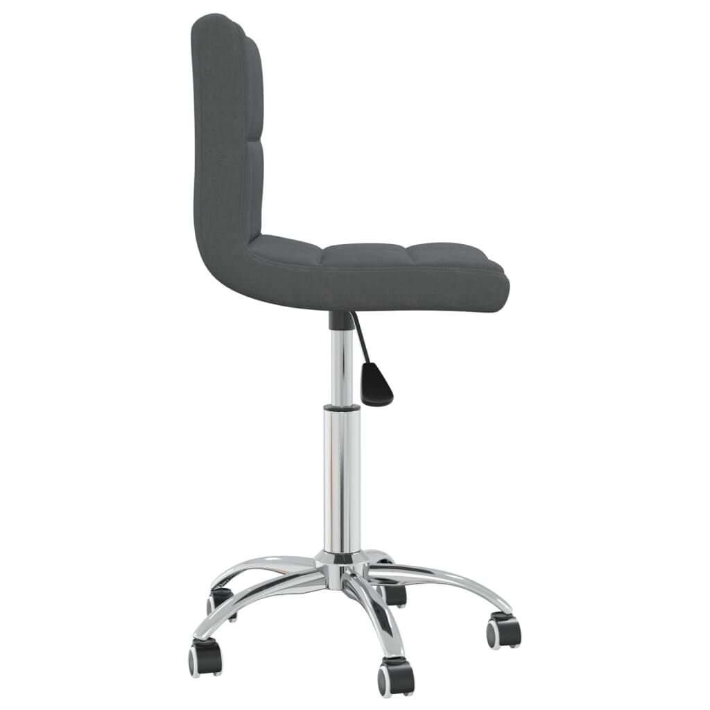 vidaXL Swivel Dining Chair Dark Grey Fabric