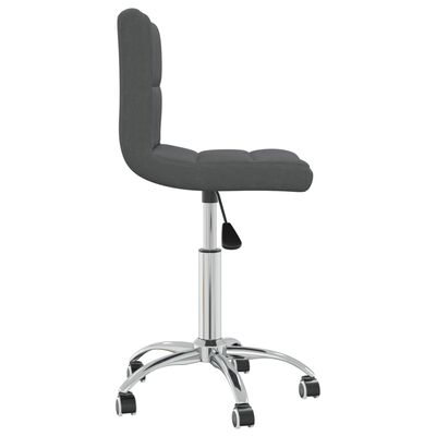 vidaXL Swivel Dining Chair Dark Grey Fabric, dark grey vidaXL Swivel Dining Chair Dark Grey Fabric