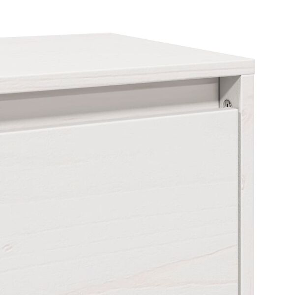 vidaXL Wall Cabinet White 100x30x35 cm Solid Wood Pine