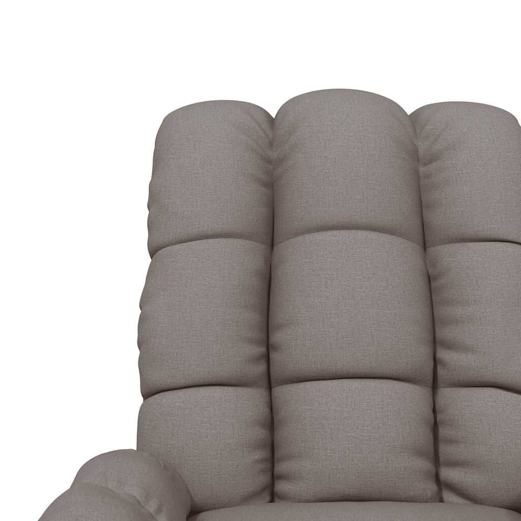 vidaXL Recliner Chair Taupe Fabric