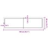 vidaXL Table Top Light Brown 140x40x(2-4) cm Treated Solid Wood Oak
