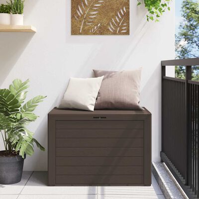 vidaXL Garden Storage Box Brown 78x44x55 cm, brown vidaXL Garden Storage Box Brown 78x44x55 cm