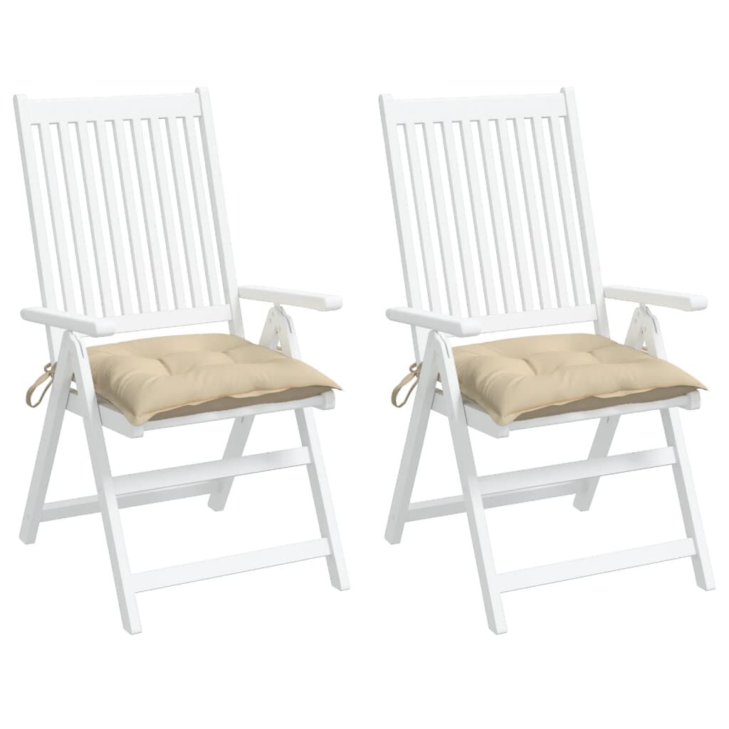 vidaXL Pallet Cushions 2pcs Beige 50x50x7 cm Oxford Fabric
