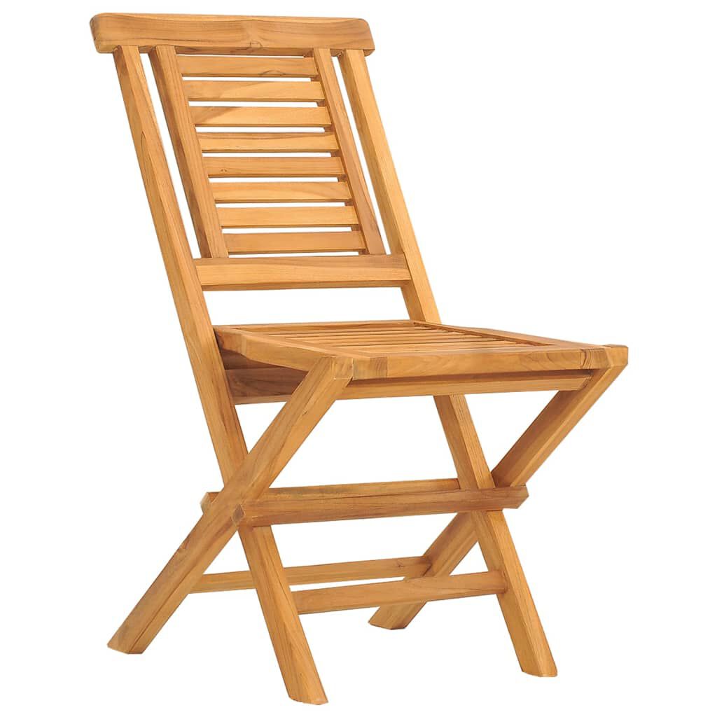 vidaXL Folding Garden Chairs 4 pcs 47x63x90 cm Solid Wood Teak