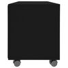 vidaXL TV Cabinet with Castors Black 90x35x35 cm Engineered Wood